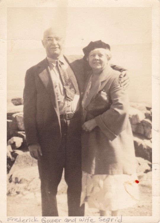 Captain Frederick Allen Gower and his wife Segrid H. Swenson Gower