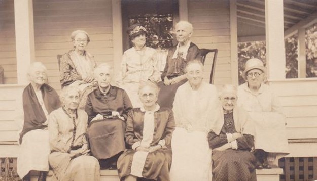 Ladies of Sedgwick celebrating Lydia Gower’s 74th birthday - July 19, 1928