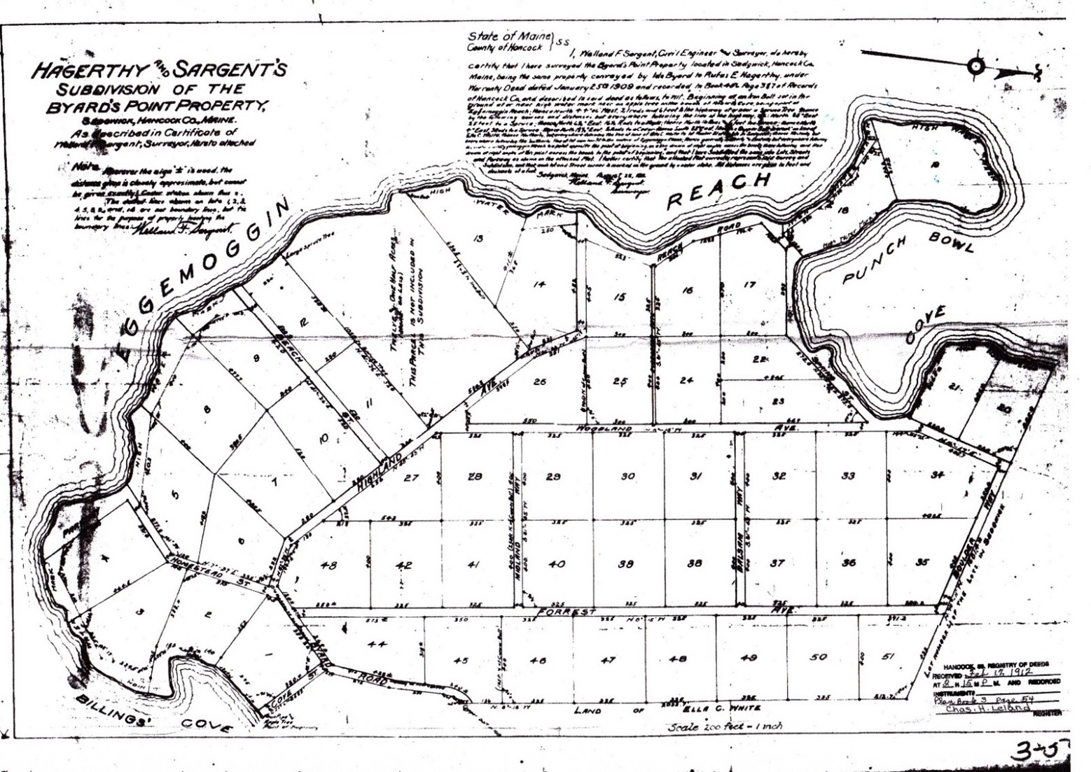 Subdivision map of Byard's Point Property