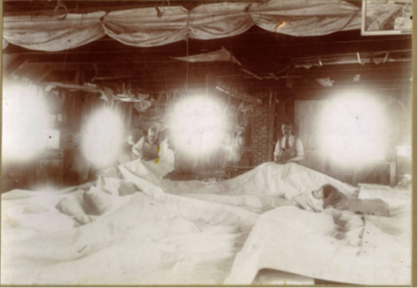 Inside the sail loft