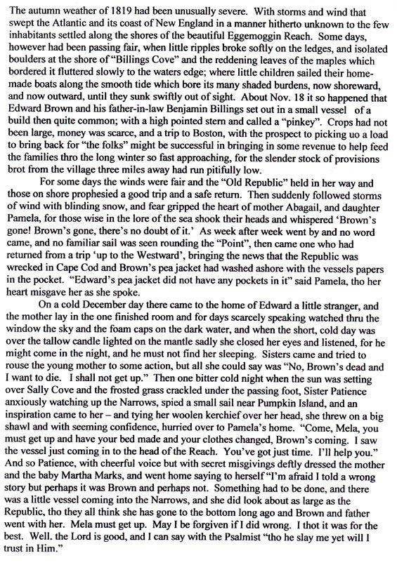 Edward Brown thought lost at sea