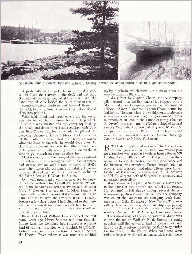 Article in Down East Magazine about the Ice Works