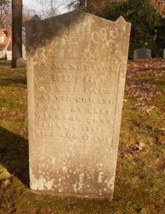Ruth Bissell Cowing’s gravestone in Lakeview Cemetery, Jamestown, N.Y.