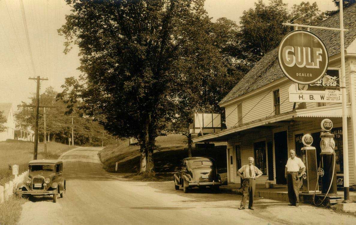 Henry Webb ran the general store at the time this photo was taken of Henry, on the right, and Chandler Bowden.